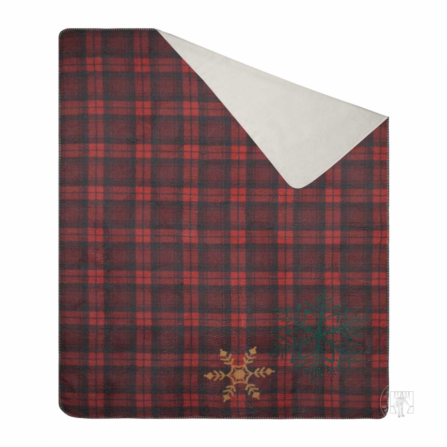 Vianočný prehoz CHERRY 200x220cm červený/zelený