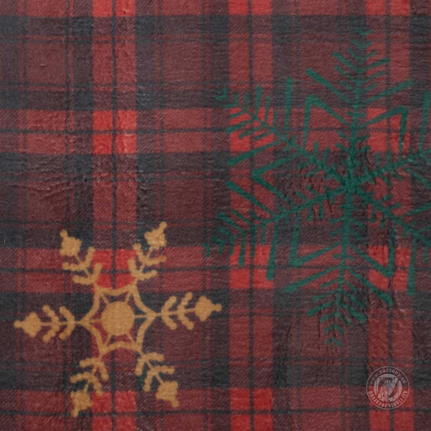 Vianočný prehoz CHERRY 200x220cm červený/zelený