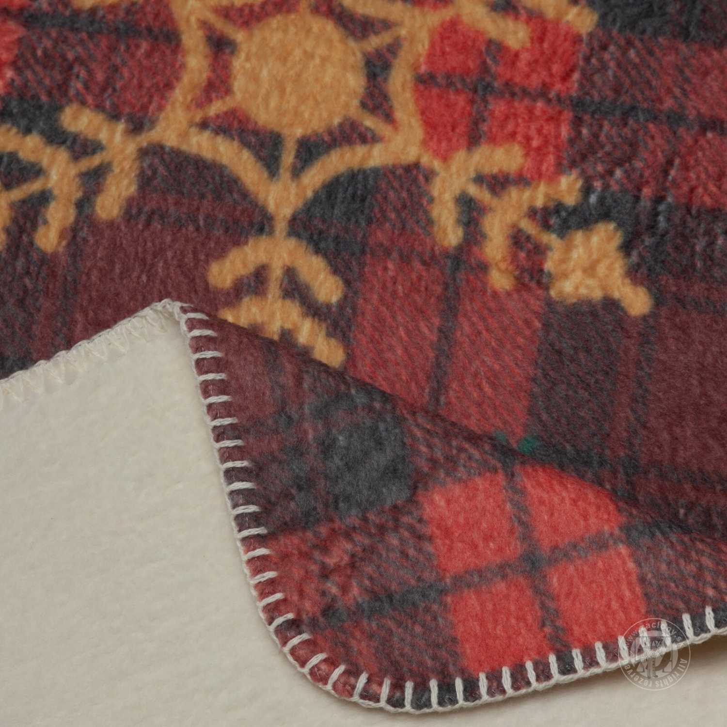 Vianočný prehoz CHERRY 200x220cm červený/zelený