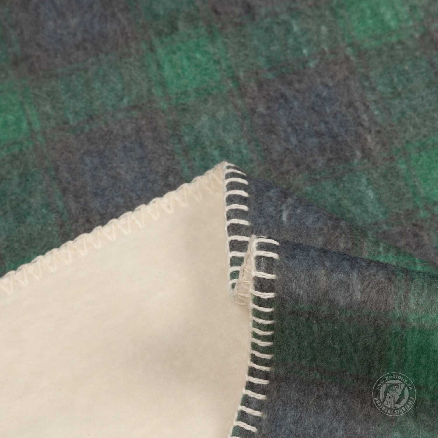 Vianočný prehoz BELL 200x220cm zelený/granátový