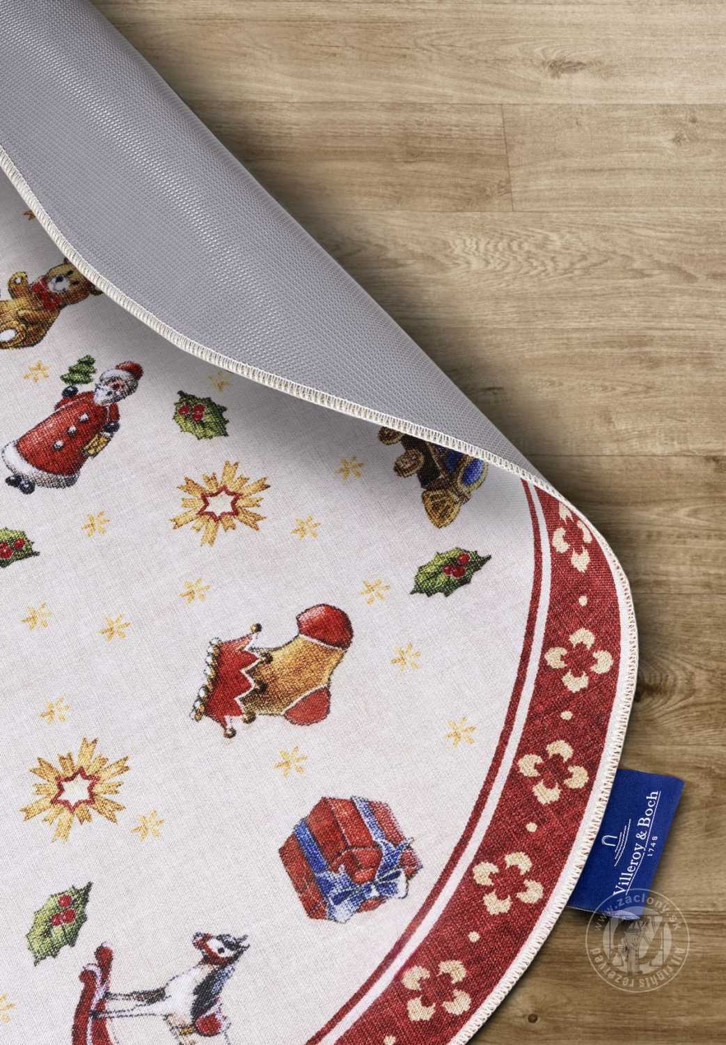 Kruhový kusový koberec Villeroy & Boch Toy´s Delight 106192 Red Multicolour, bez vlasu