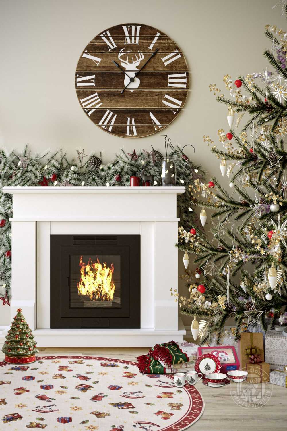 Kruhový kusový koberec Villeroy & Boch Toy´s Delight 106192 Red Multicolour, bez vlasu