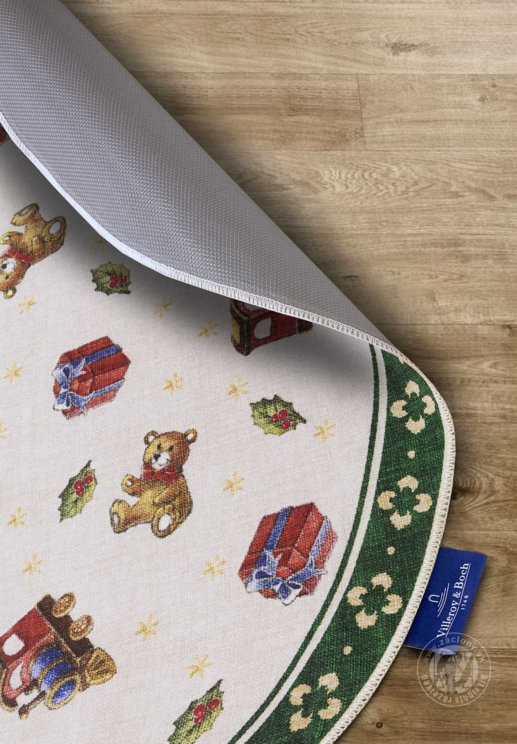 Kruhový kusový koberec Villeroy & Boch Toy´s Delight 106193 Green Multicolour, bez vlasu