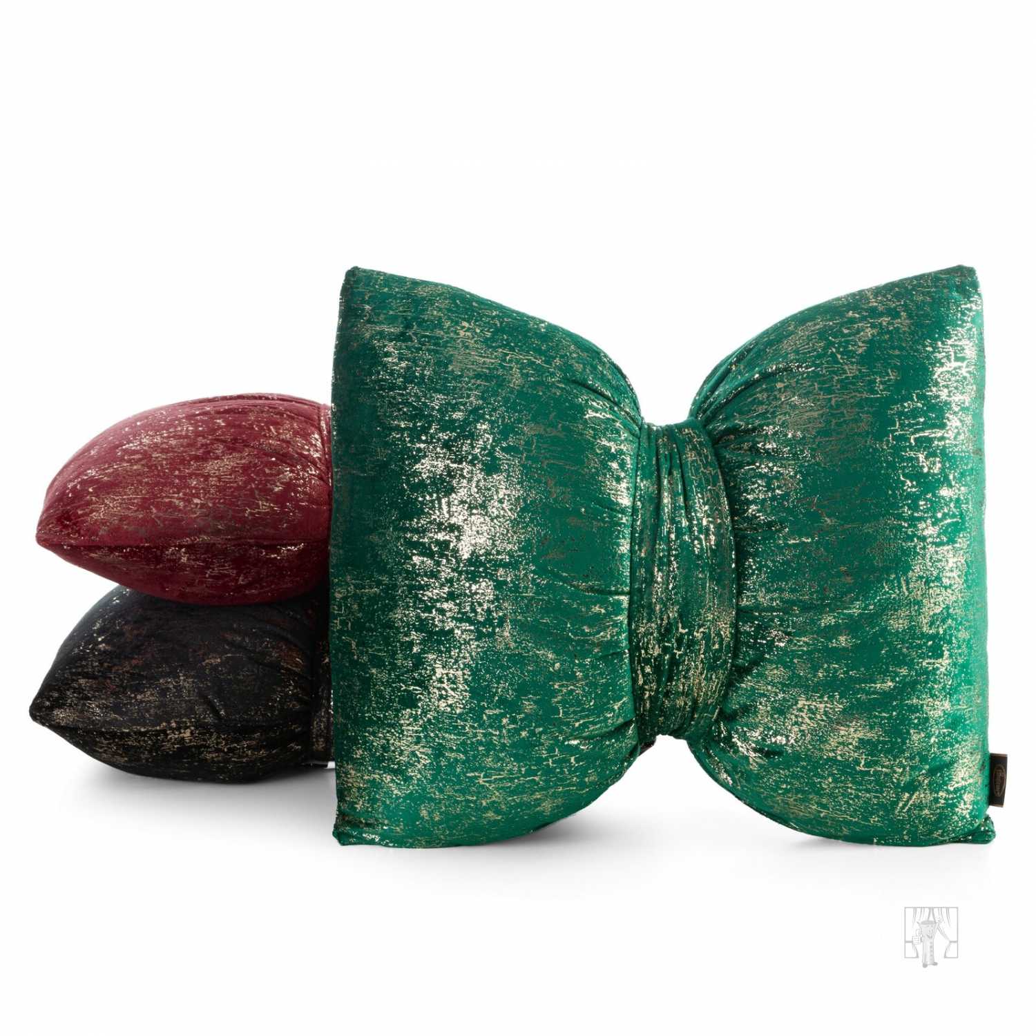 Vianočný vankúš KOKARDA 45x55 cm čierny/zlatý