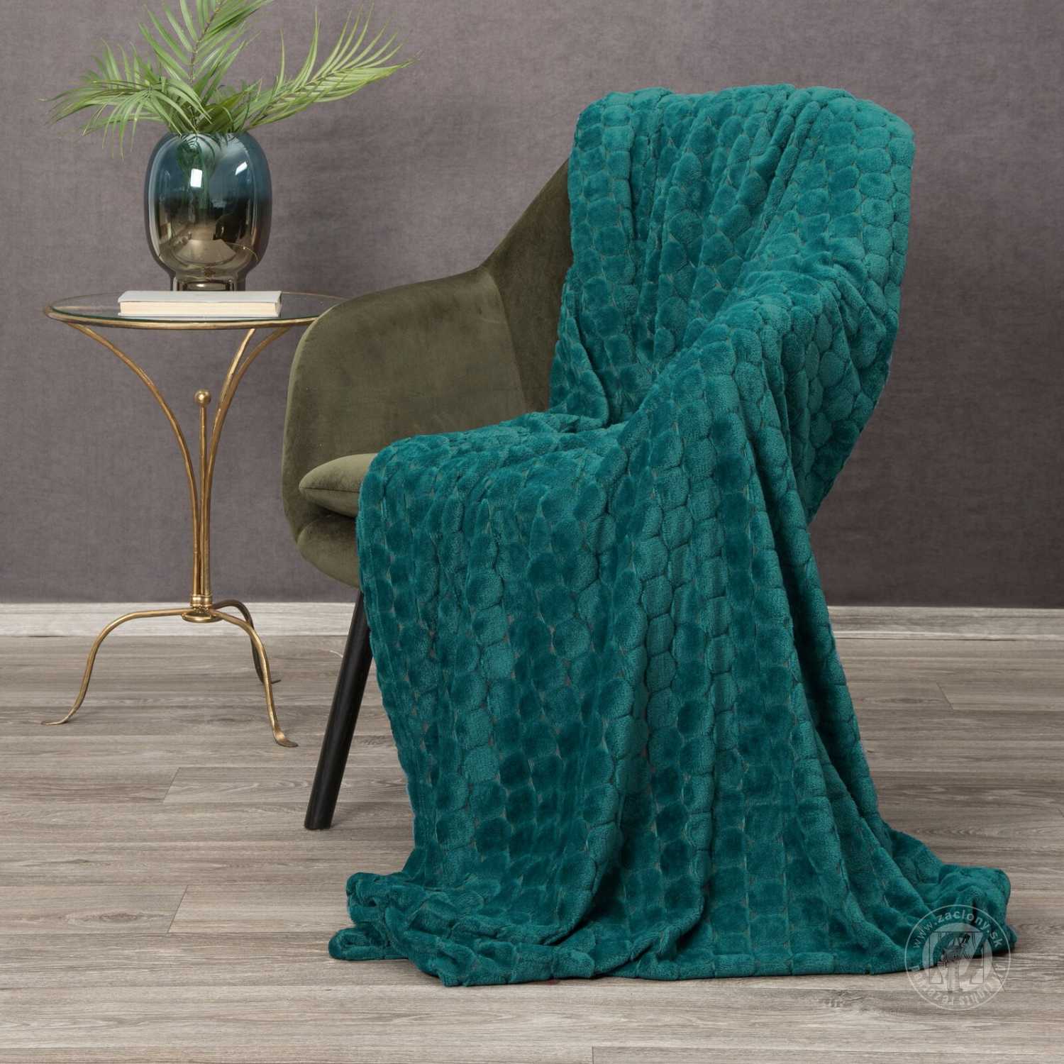 Deka z mikroflanelu ZOE 150x200cm tmavotyrkysová