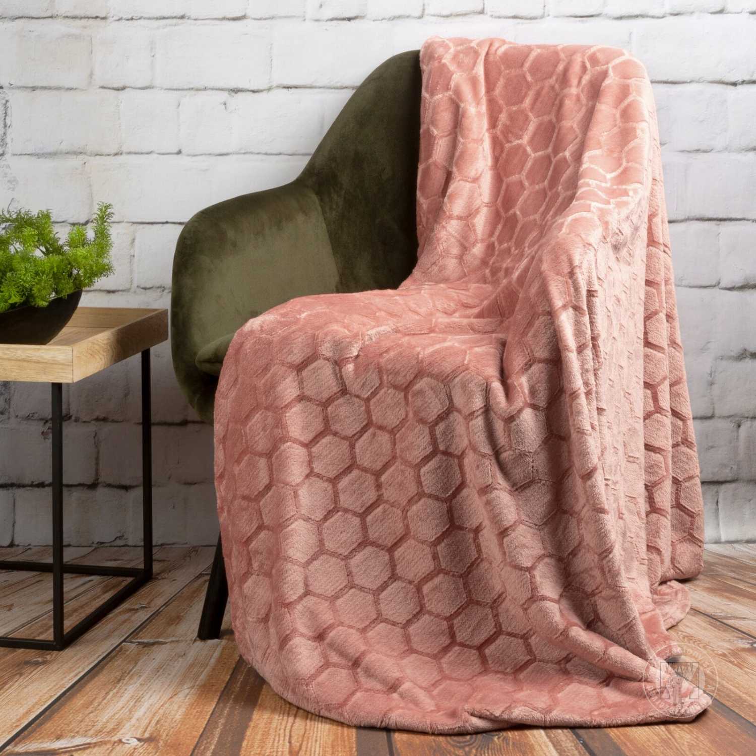Deka z mikroflanelu ZOE 150x200cm púdrovoružová