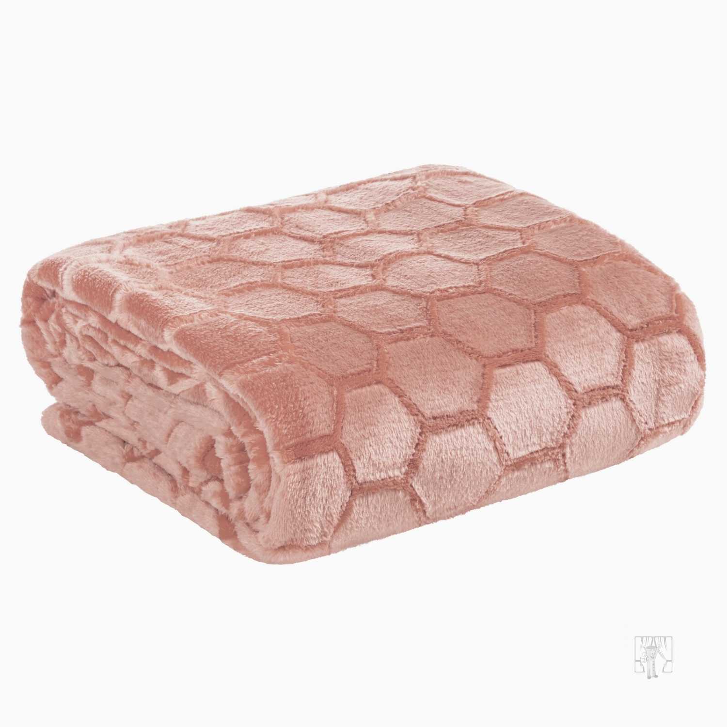 Deka z mikroflanelu ZOE 150x200cm púdrovoružová