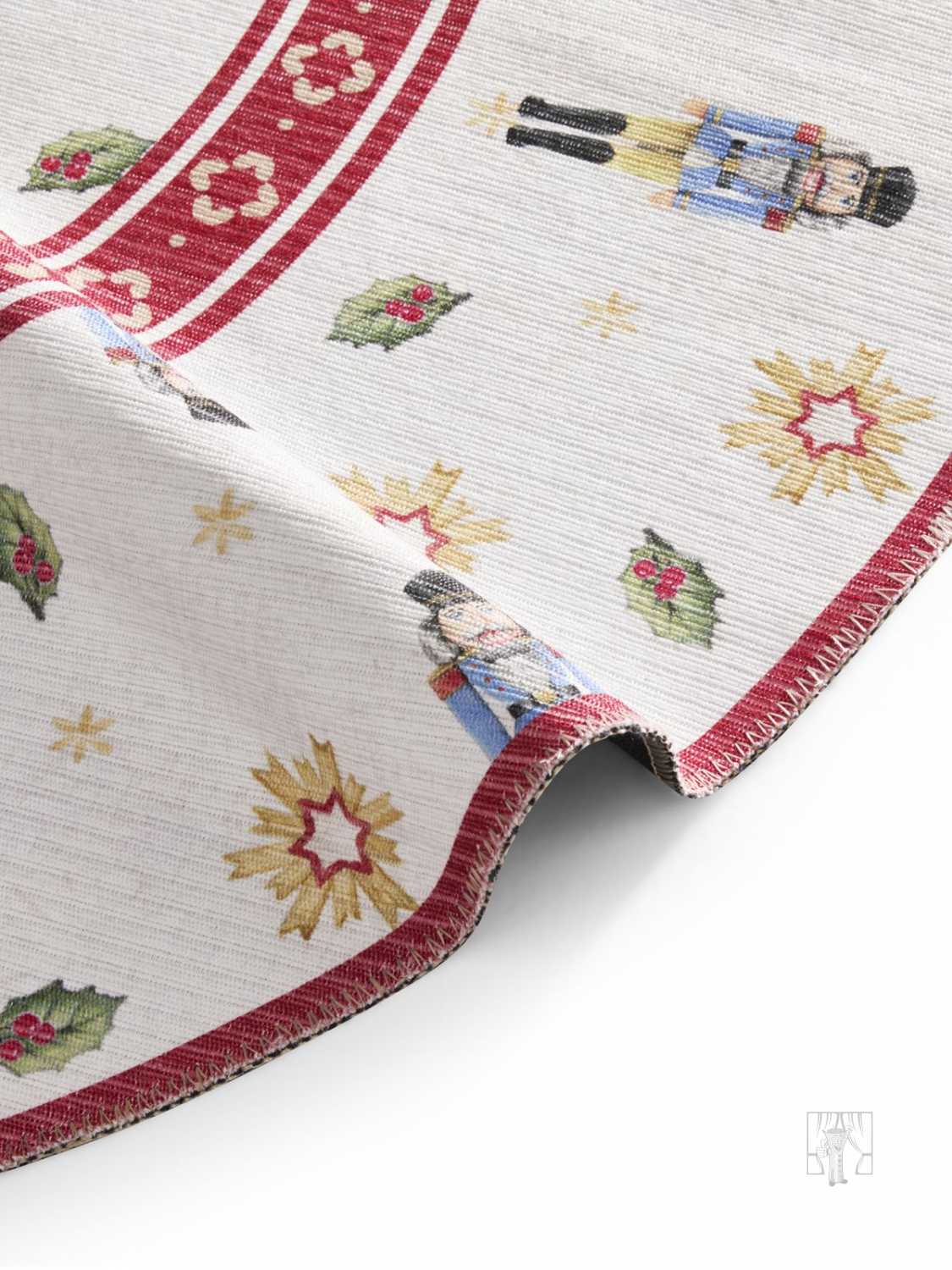 Kruhový kusový koberec Villeroy & Boch Toy´s Delight Limited Edition 106274 Cream Red, bez vlasu