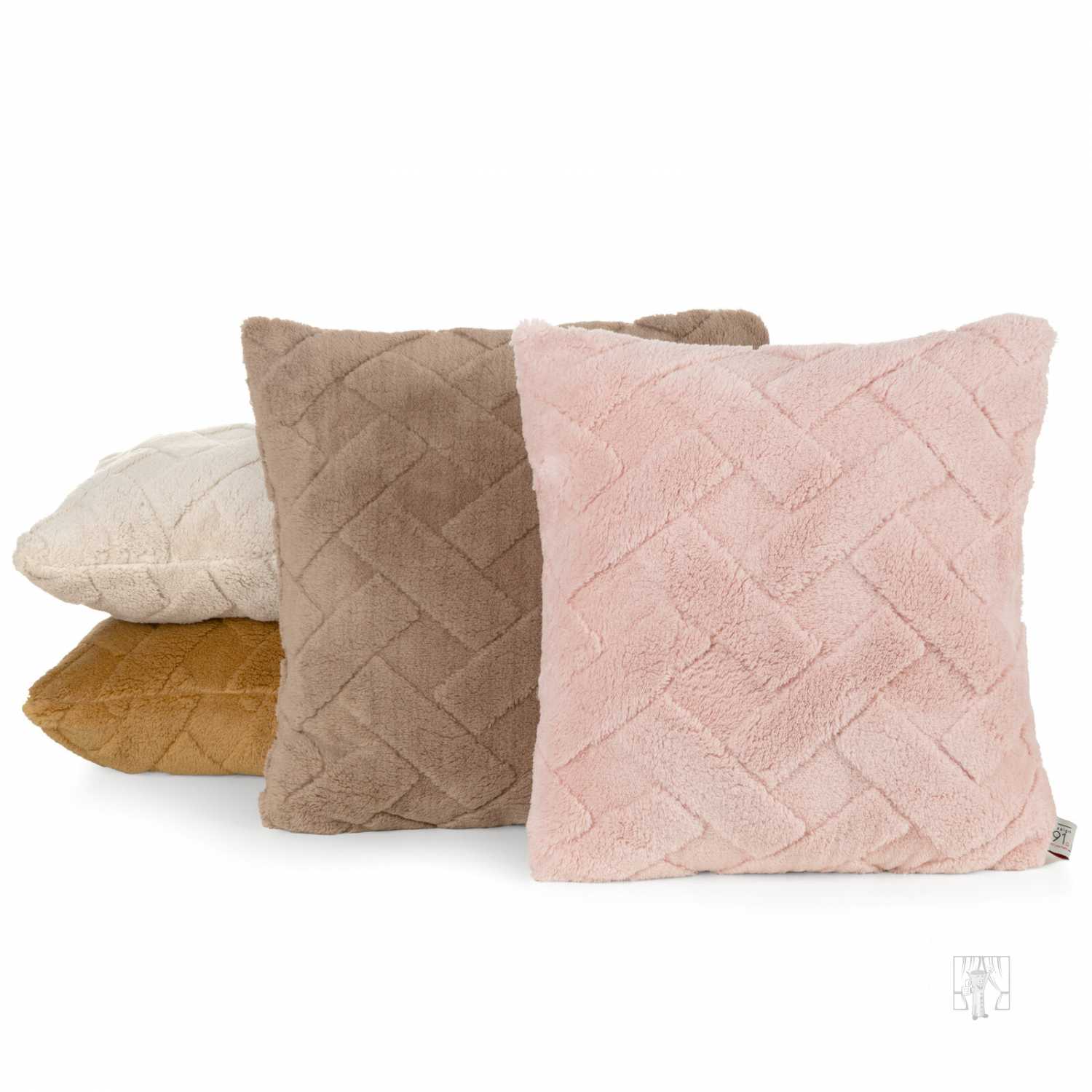 Obliečka na vankúš CARO 45x45cm púdrová