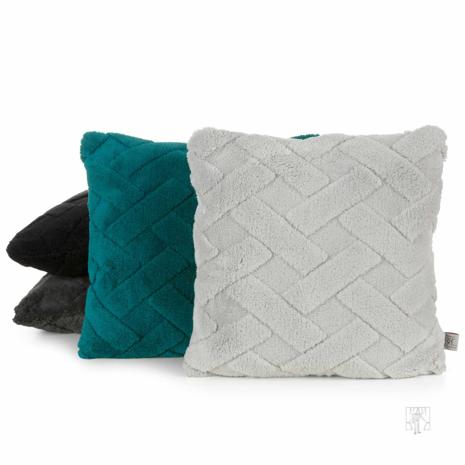 Obliečka na vankúš CARO 45x45cm strieborná