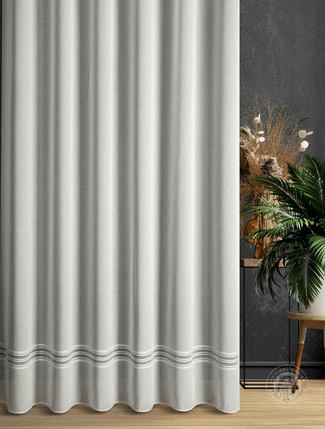 Záclona metráž 12608 prírodná, 300cm