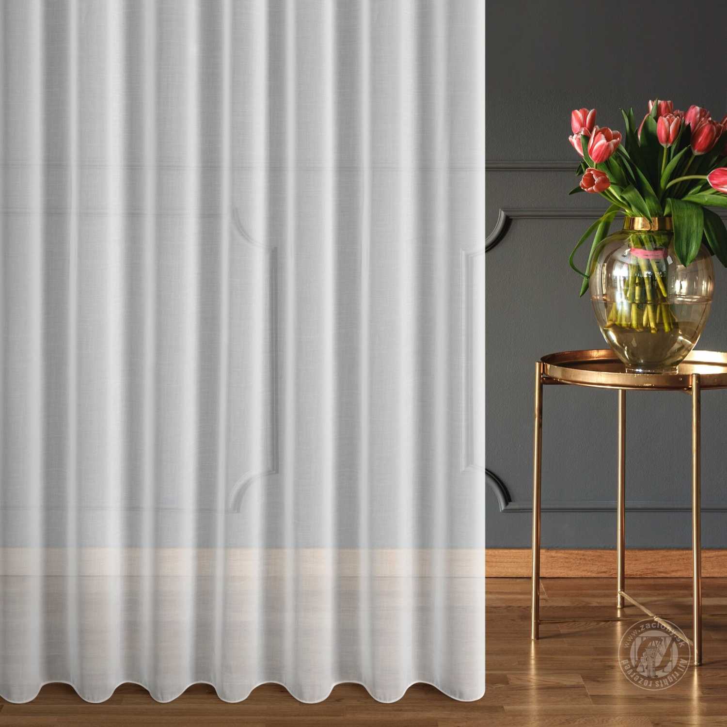 Záclona metráž 42000 biela 300cm