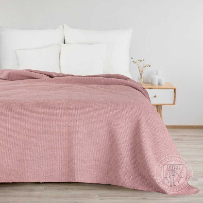Deka AMBER s vafľovou štruktúrou 200x220cm púdrová ružová