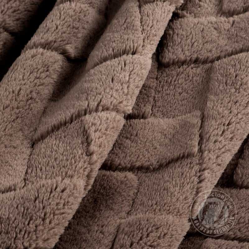 Deka z mikroflanelu CARO 150x200cm tmavobéžová