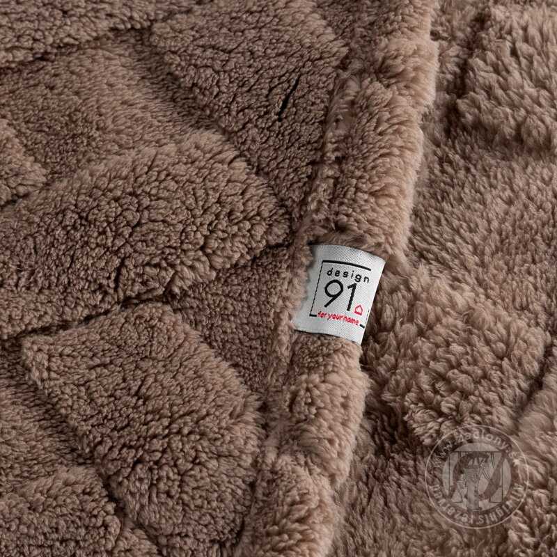 Deka z mikroflanelu CARO 200x220cm tmavobéžová