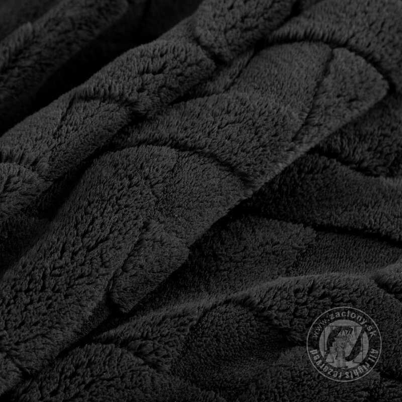 Deka z mikroflanelu CARO 200x220cm čierna