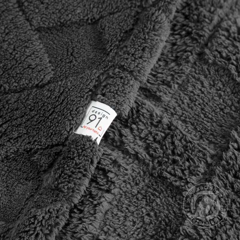 Deka z mikroflanelu CARO 170x210cm oceľová