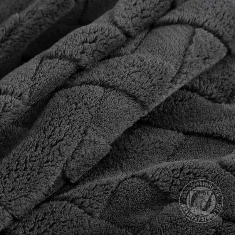 Deka z mikroflanelu CARO 170x210cm oceľová