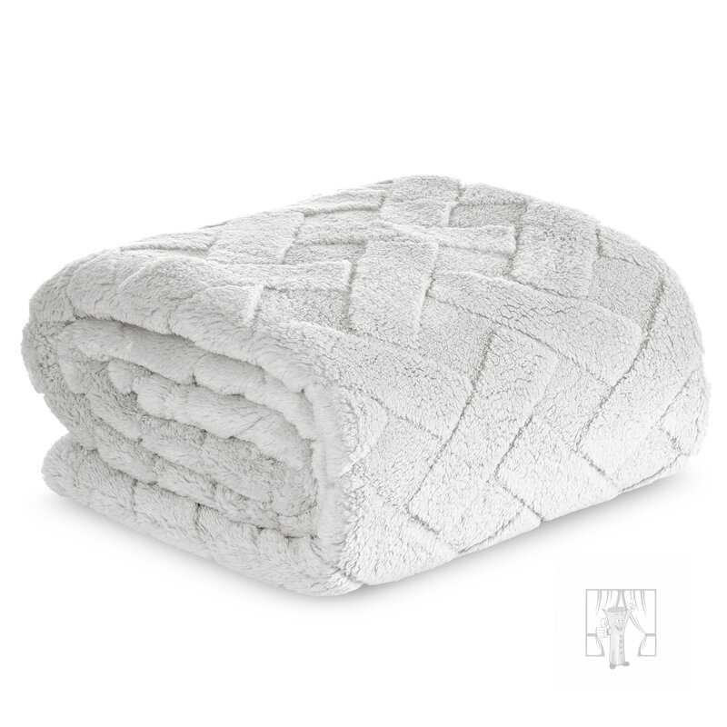 Deka z mikroflanelu CARO 150x200cm strieborná