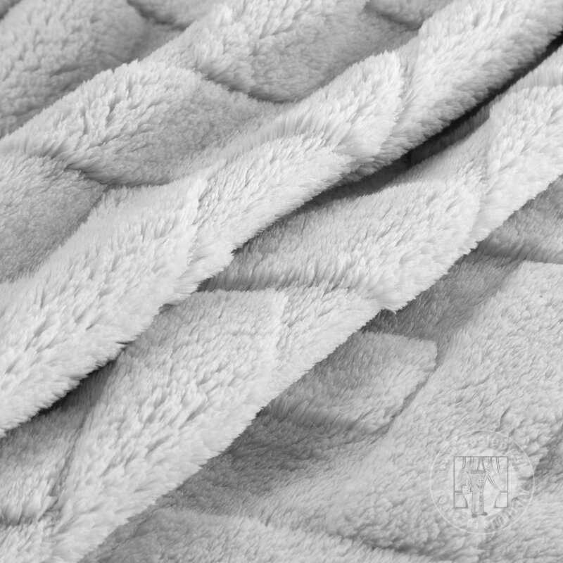 Deka z mikroflanelu CARO 150x200cm strieborná