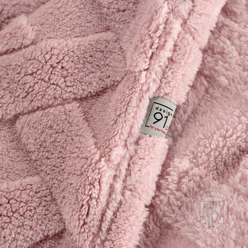 Deka z mikroflanelu CARO 150x200cm ružová