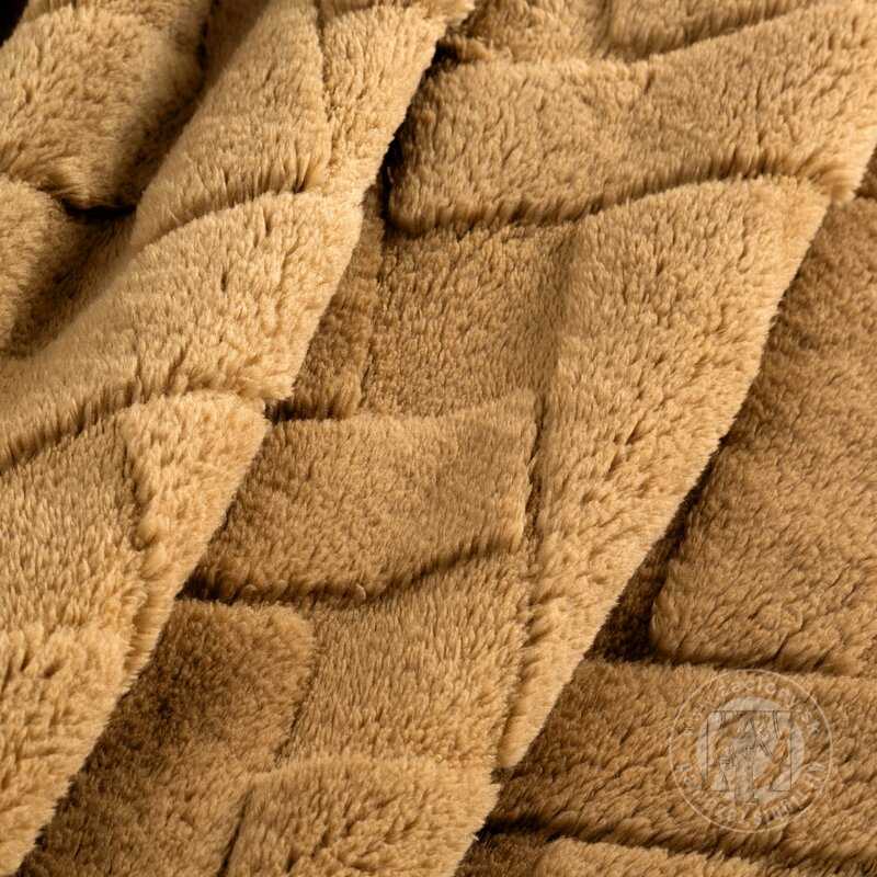 Deka z mikroflanelu CARO 200x220cm medová