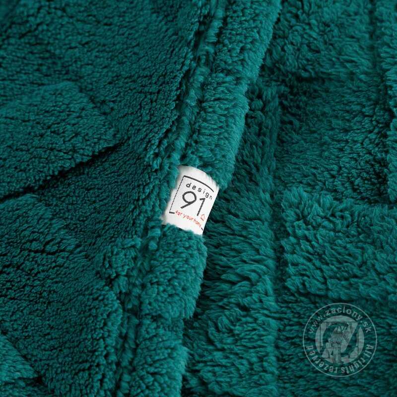 Deka z mikroflanelu CARO 170x210cm tmavozelená