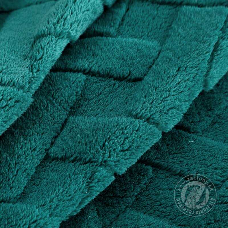 Deka z mikroflanelu CARO 170x210cm tmavozelená