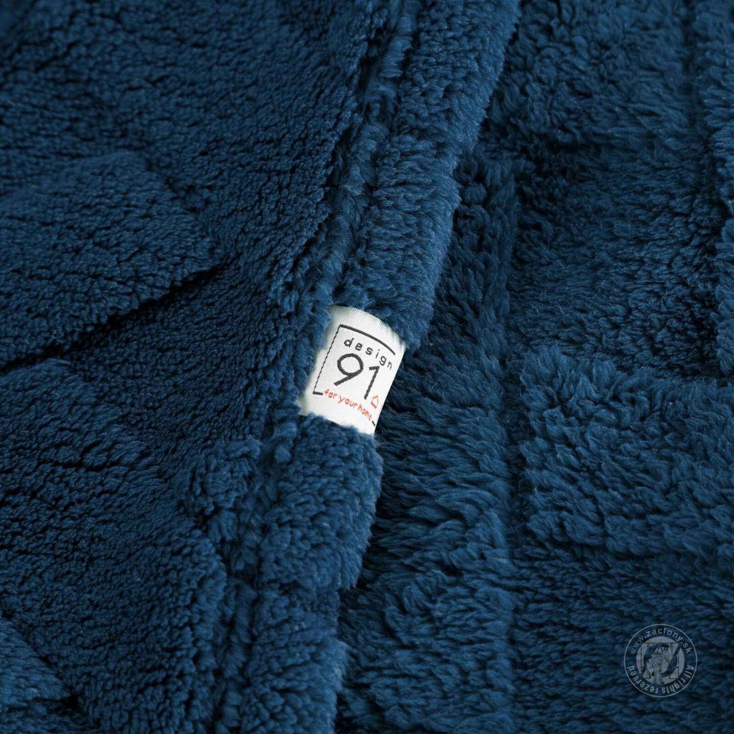 Deka z mikroflanelu CARO 150x200cm granátová