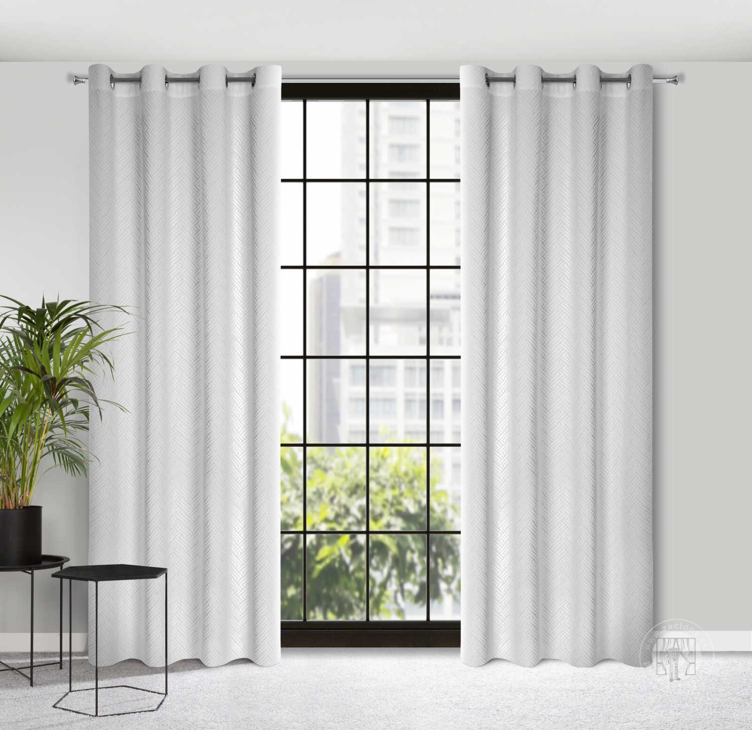  Záves ISLA na krúžkoch 140x250cm biely