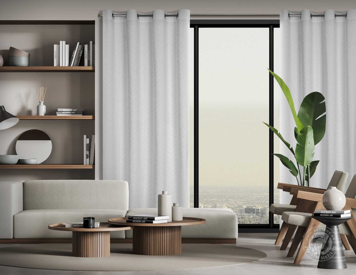  Záves ISLA na krúžkoch 140x250cm biely