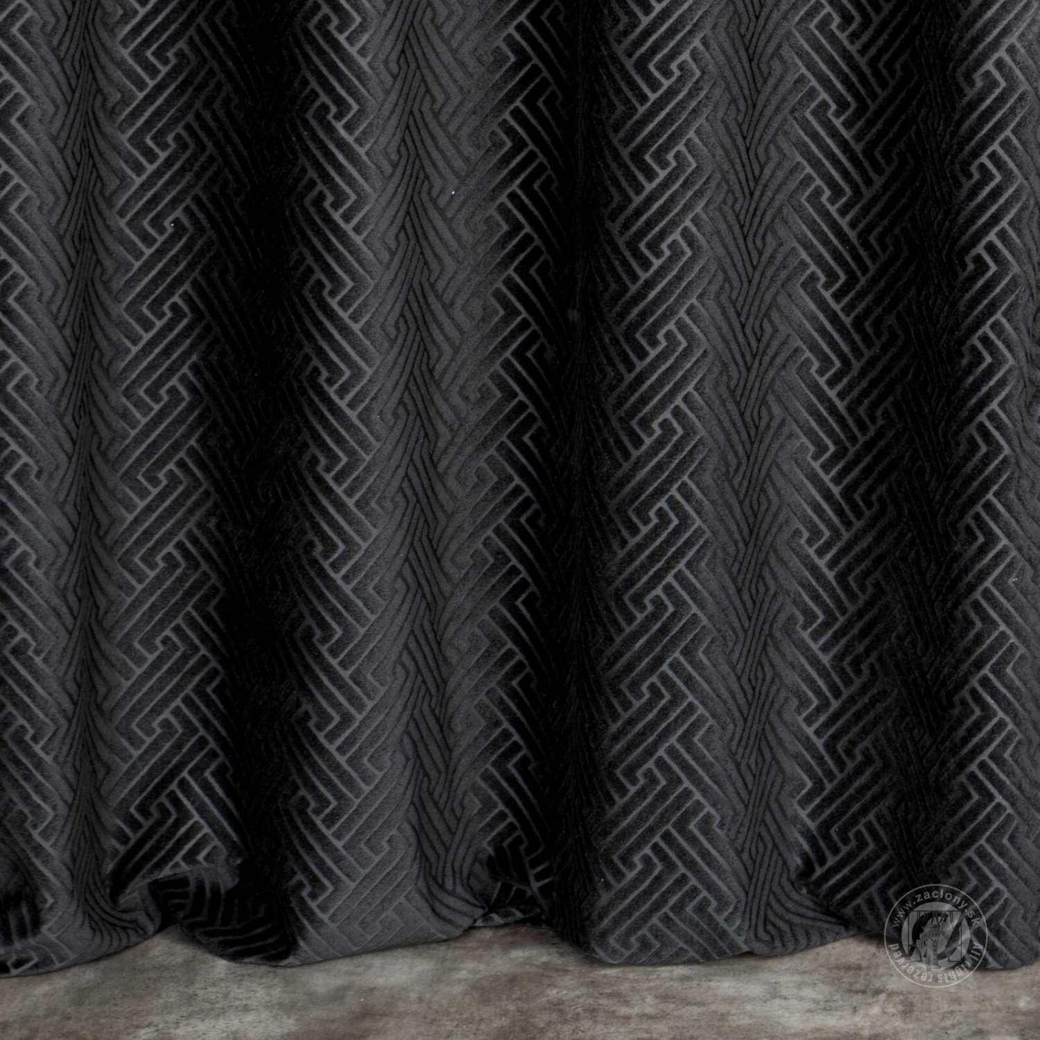 Záves ISLA na krúžkoch 140x250cm čierny