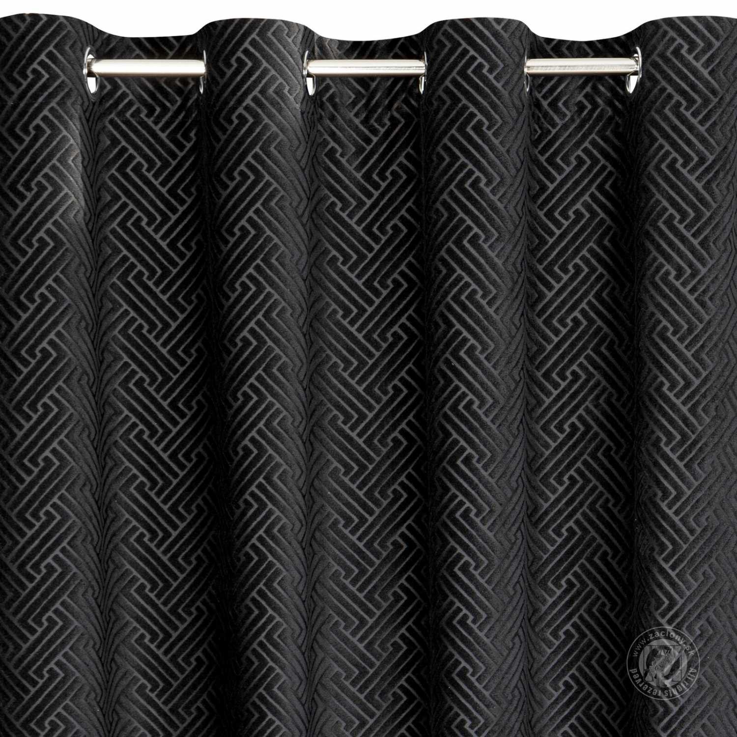 Záves ISLA na krúžkoch 140x250cm čierny