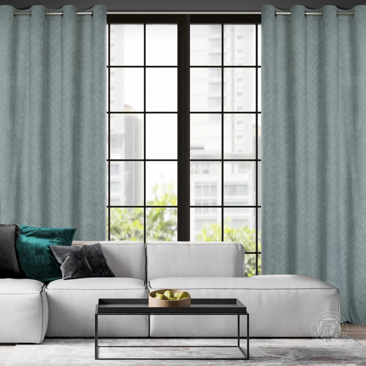 Záves ISLA na krúžkoch 140x250cm oceľový