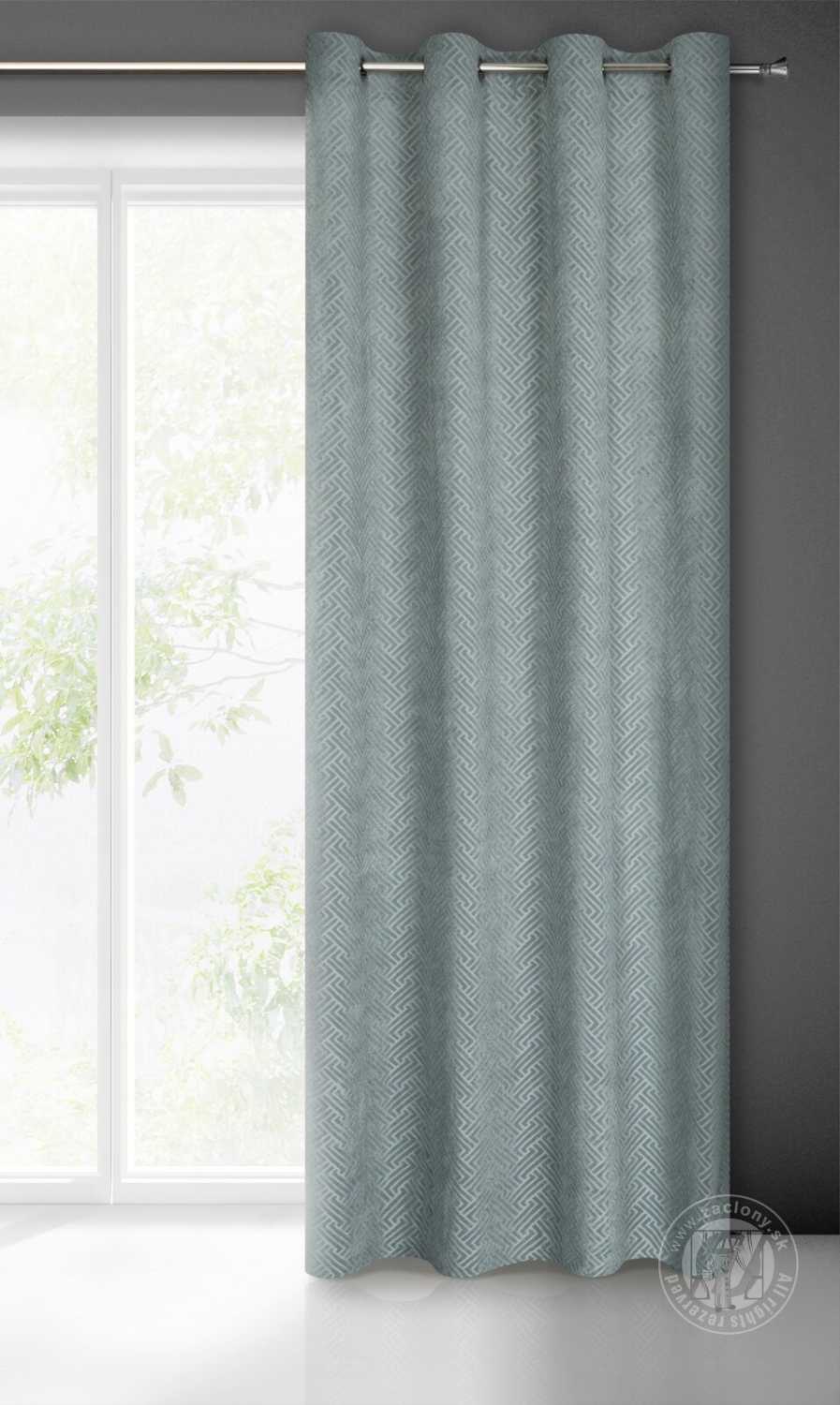 Záves ISLA na krúžkoch 140x250cm oceľový