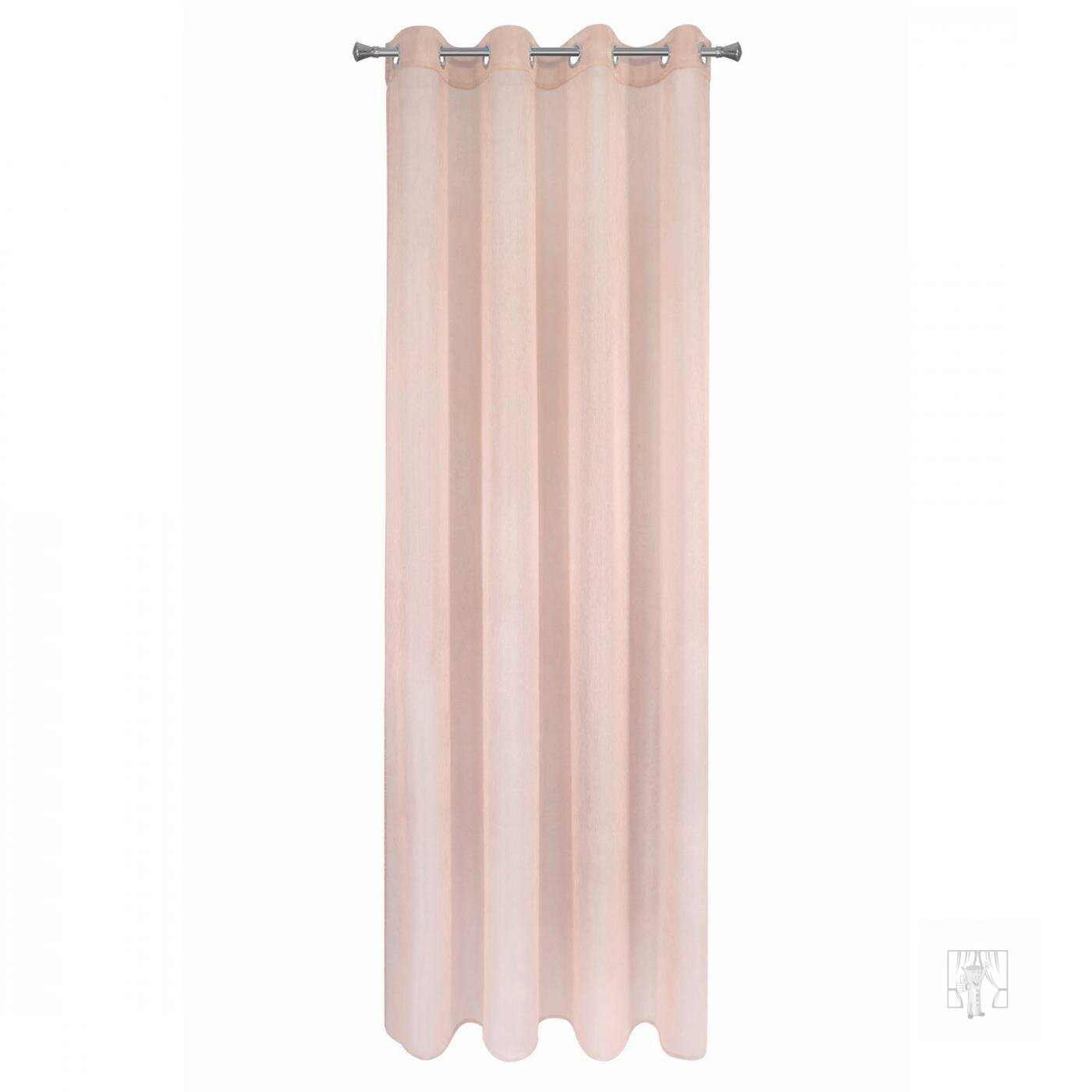 Záclona REBECCA na krúžkoch ružová 140x250cm