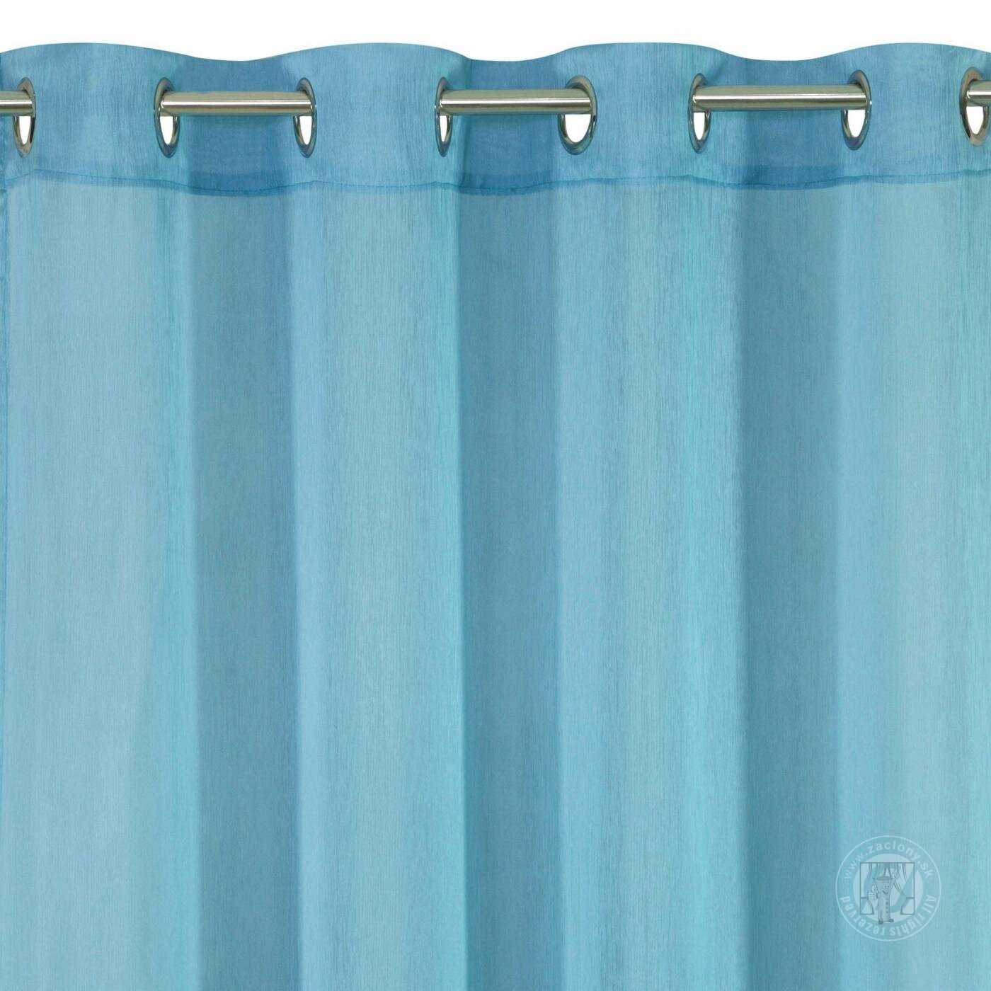 Záclona REBECCA na krúžkoch modrá 140x250cm