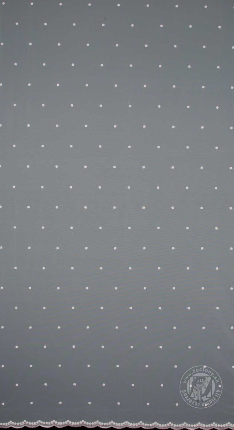 Záclona metráž 14894 krémová/ružová 300cm