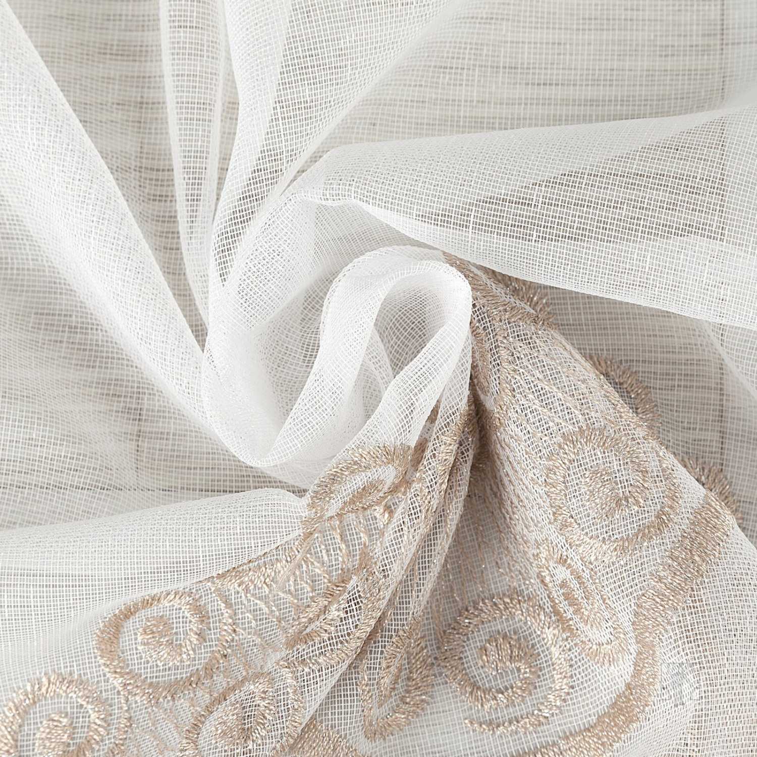 Záclona metráž 725352 biela/zlatá 280cm