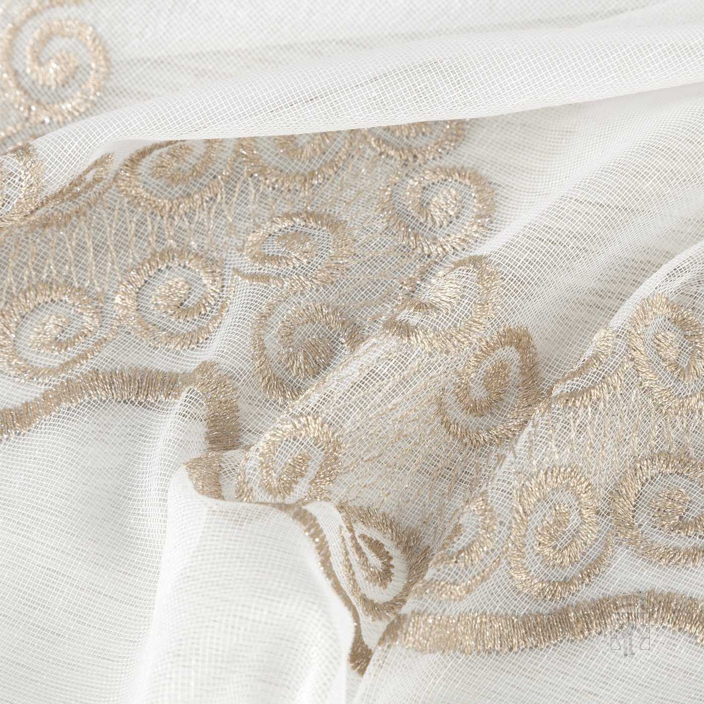 Záclona metráž 725352 biela/zlatá 280cm