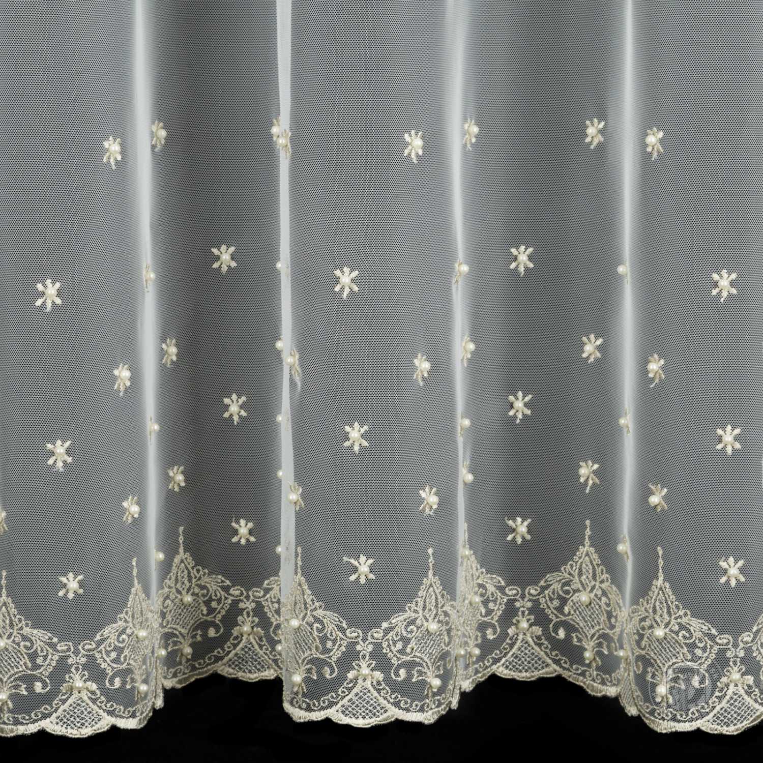 Záclona metráž 26940 krémová/zlatá 290cm