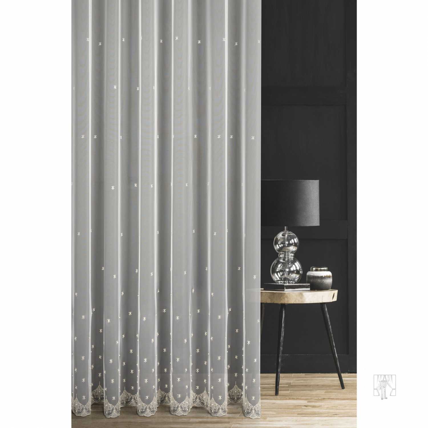 Záclona metráž 26940 krémová/zlatá 290cm