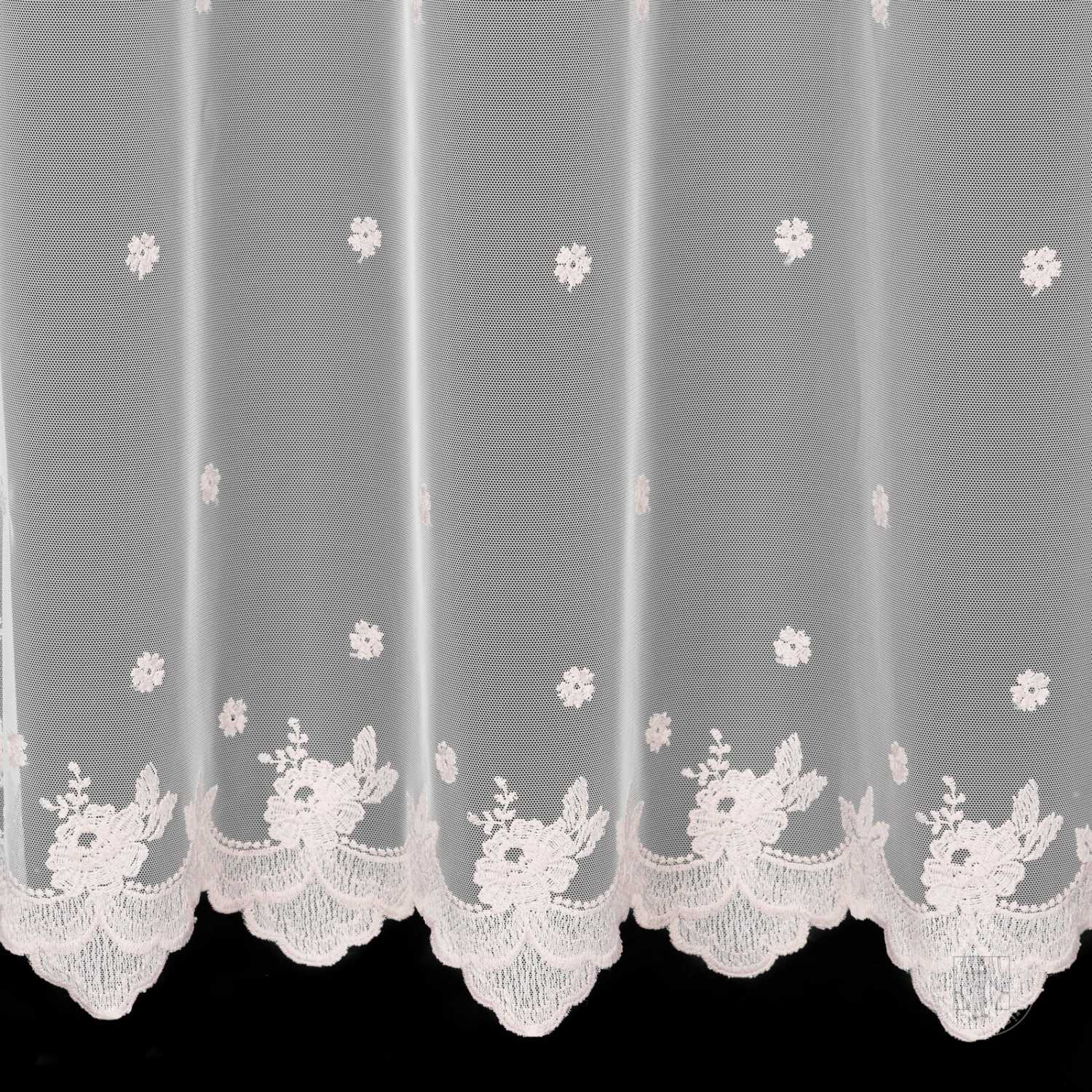 Záclona metráž 2445 biela/púdrová 280cm