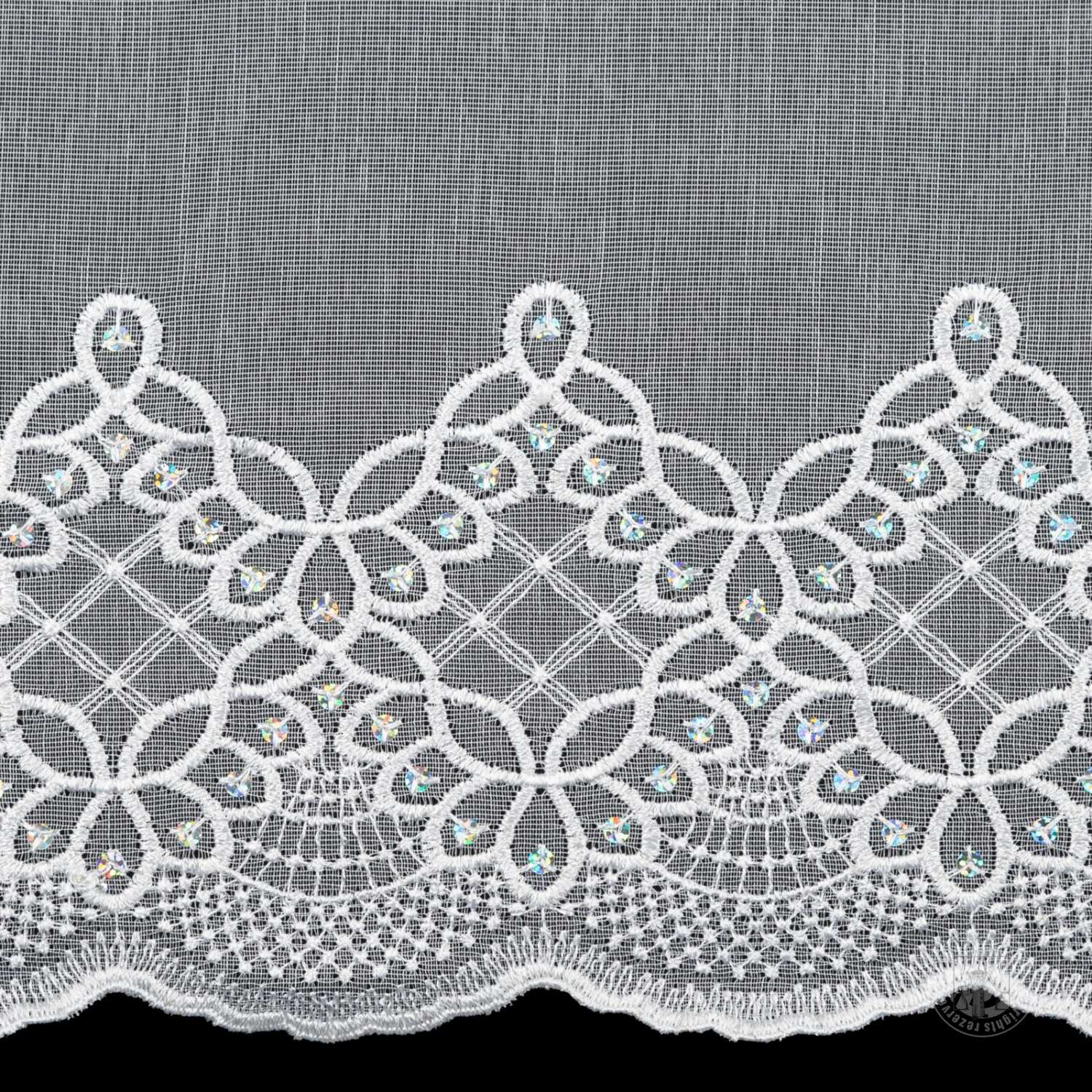 Záclona metráž 112755/ADEN biela/strieborná 280cm