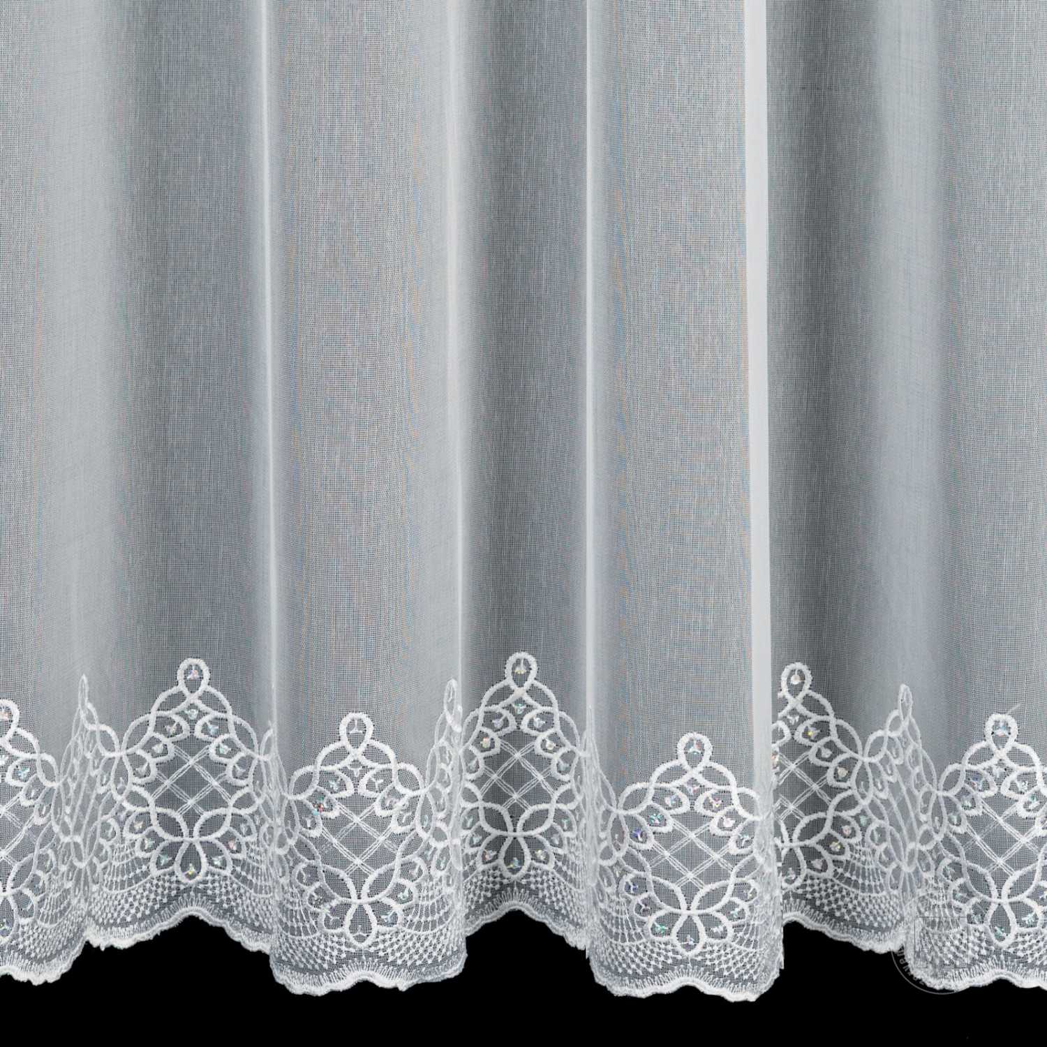 Záclona metráž 112755/ADEN biela/strieborná 280cm