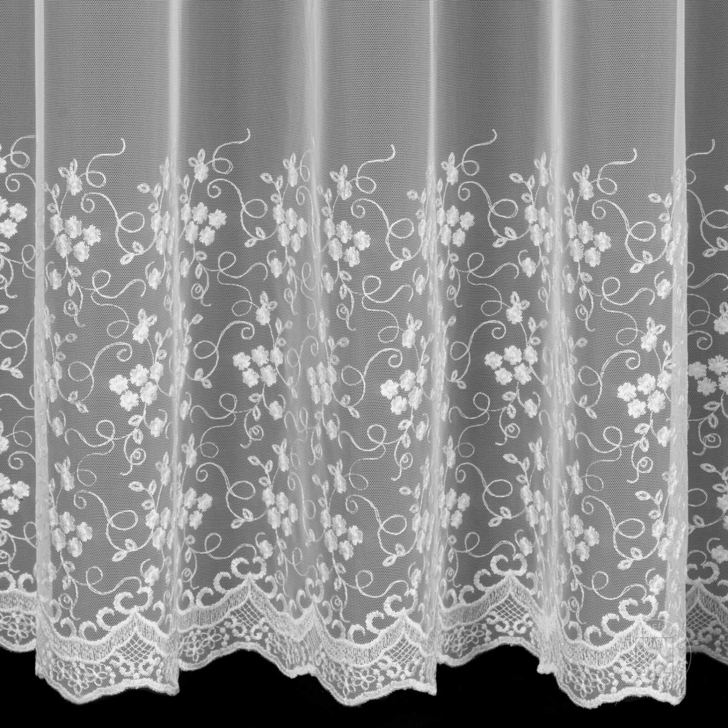 Záclona metráž 14153 biela 280cm