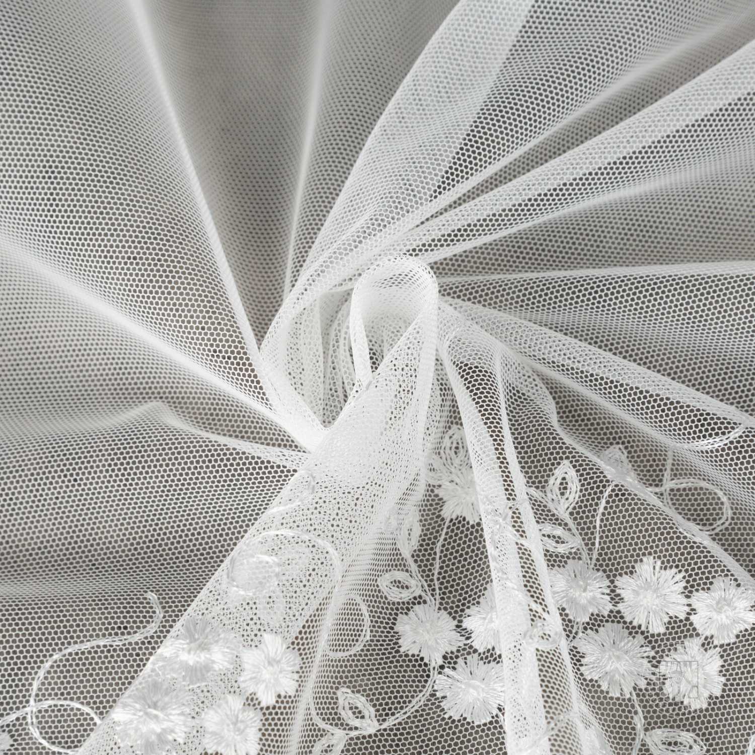 Záclona metráž 14153 biela 280cm