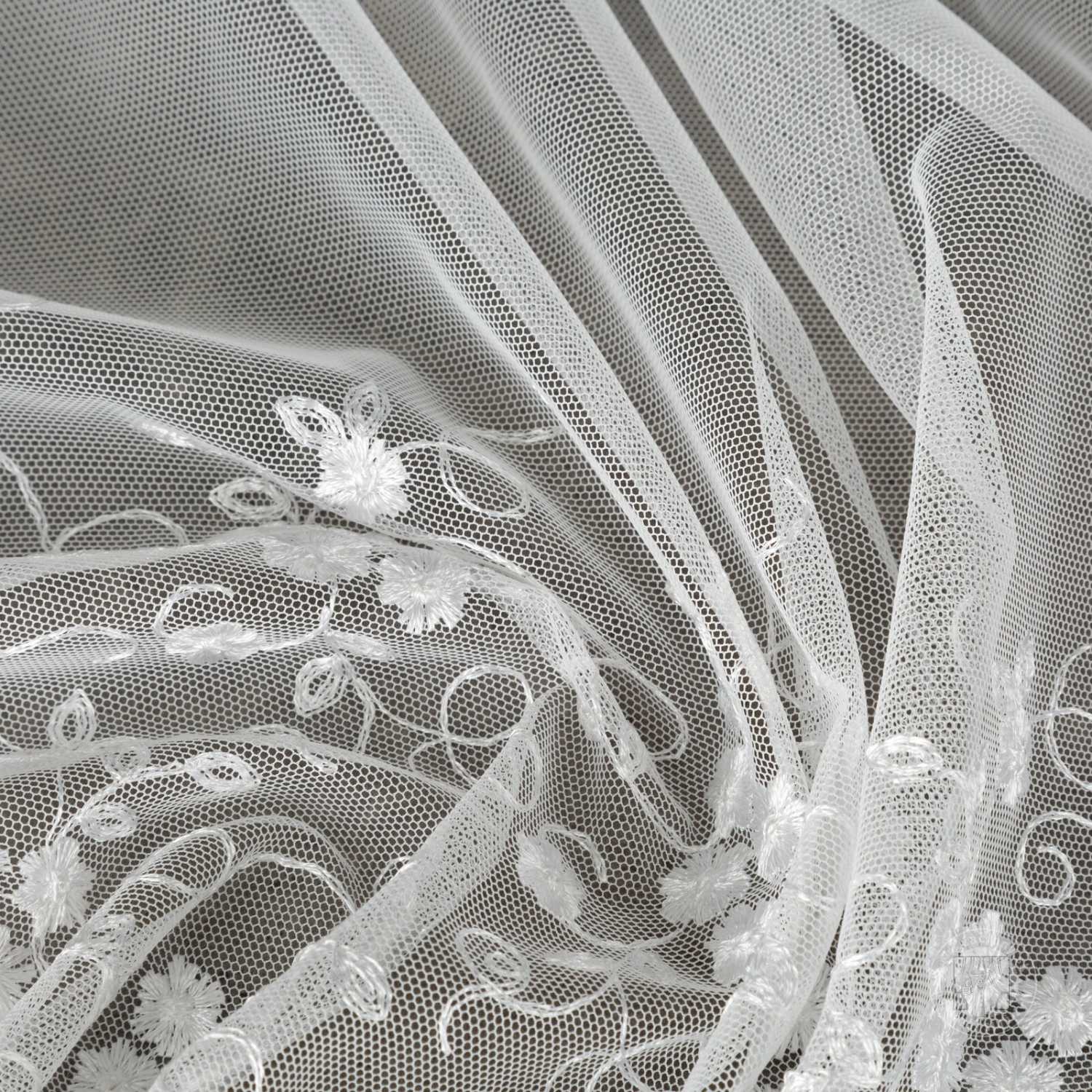 Záclona metráž 14153 biela 280cm