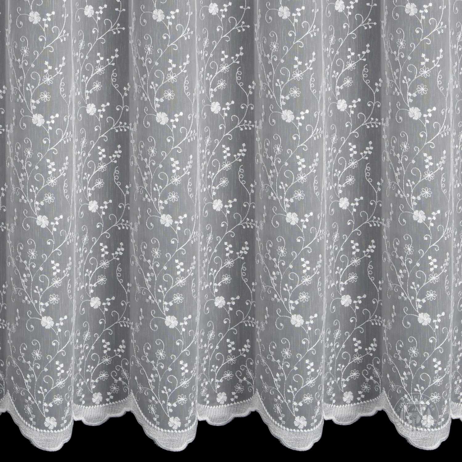 Záclona metráž 15369 biela 280cm