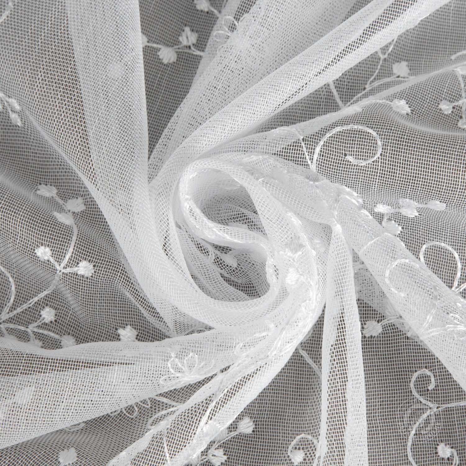 Záclona metráž 15369 biela 280cm